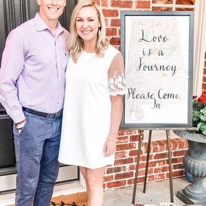 White dress — perfect for wedding showers/events!